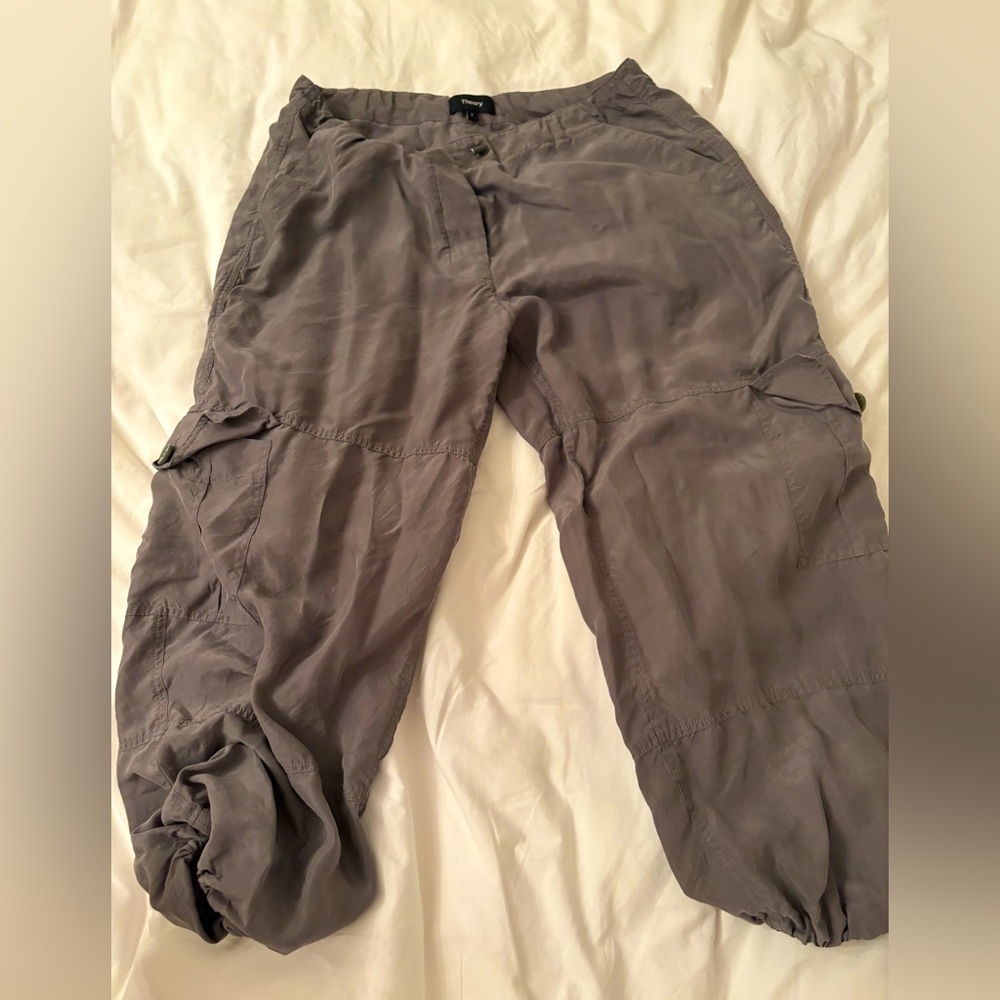 Grey Theory Silk Cargo Pant